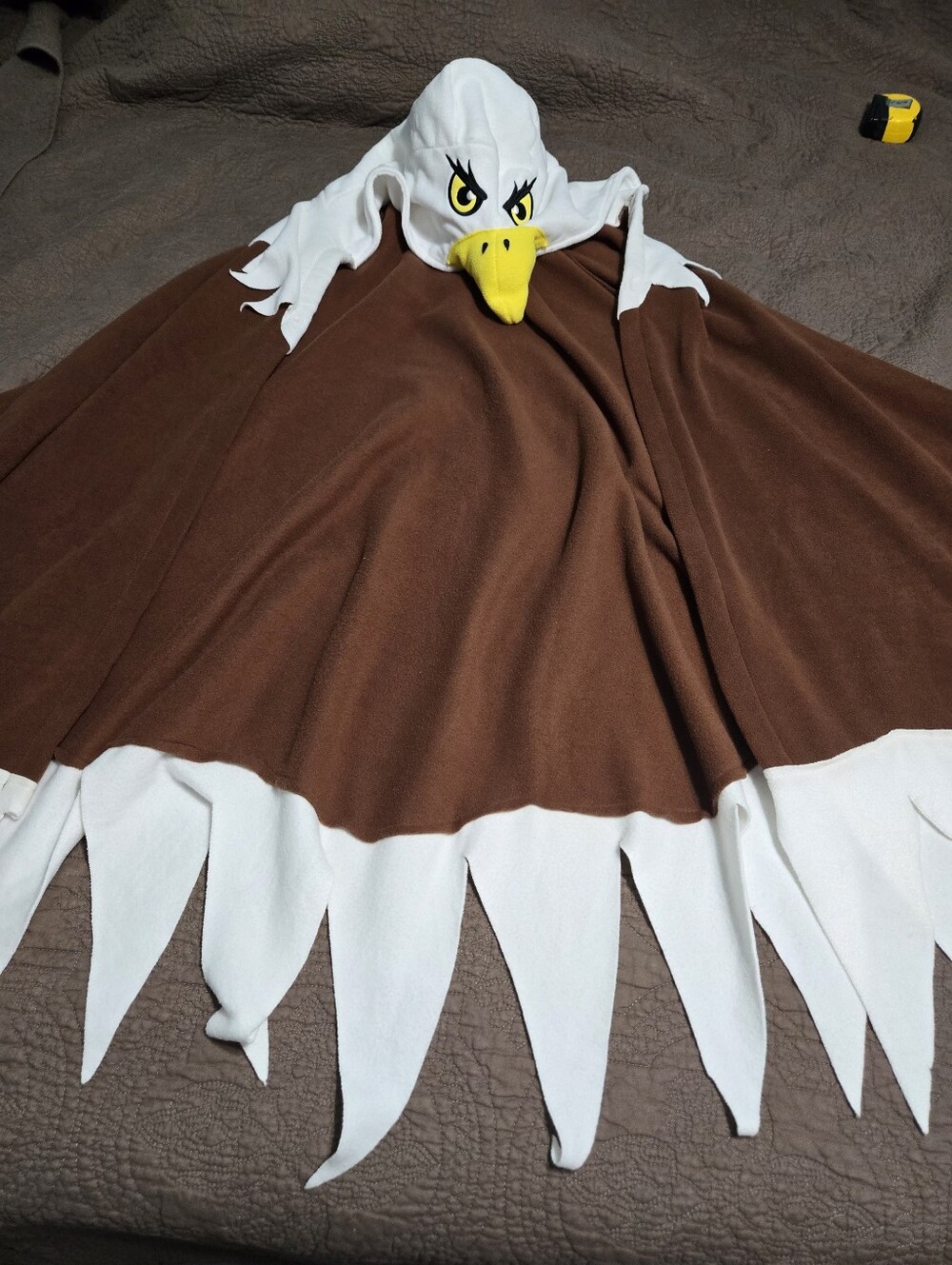 Bald Eagle Costume Hoodie Blanket Brown Halloween Mascot OS